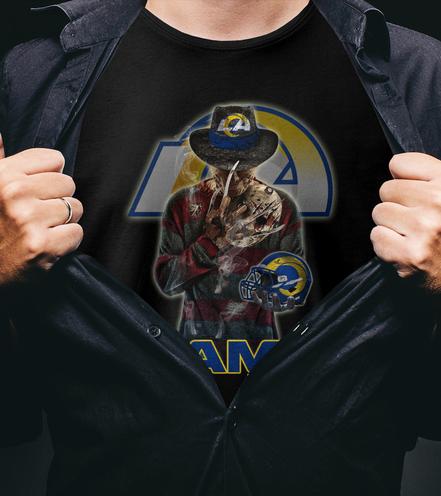 M2 Los Angeles Rams Freddy Krueger Crossover T-Shirt