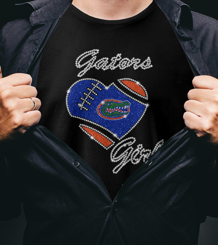 Gators Girl Heart Football Florida Gators Logo DNTee25 T-Shirt