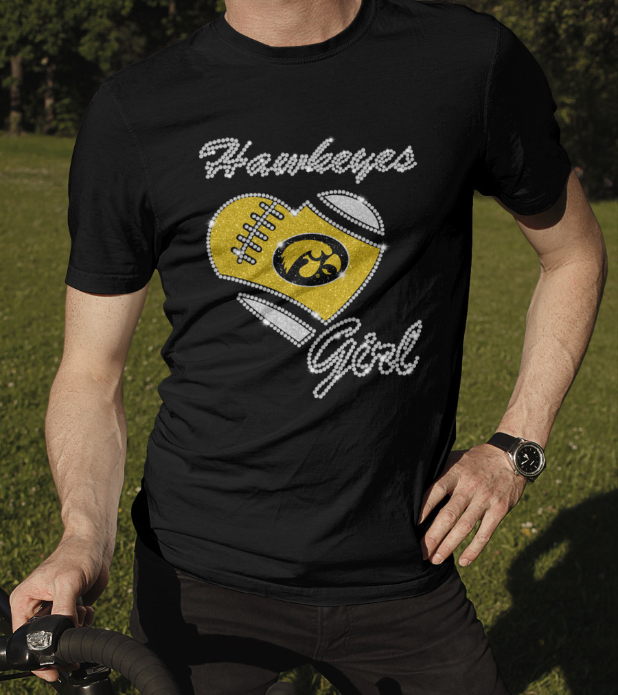 Hawkeyes Girl Iowa Football Heart Dntee25 T-Shirt