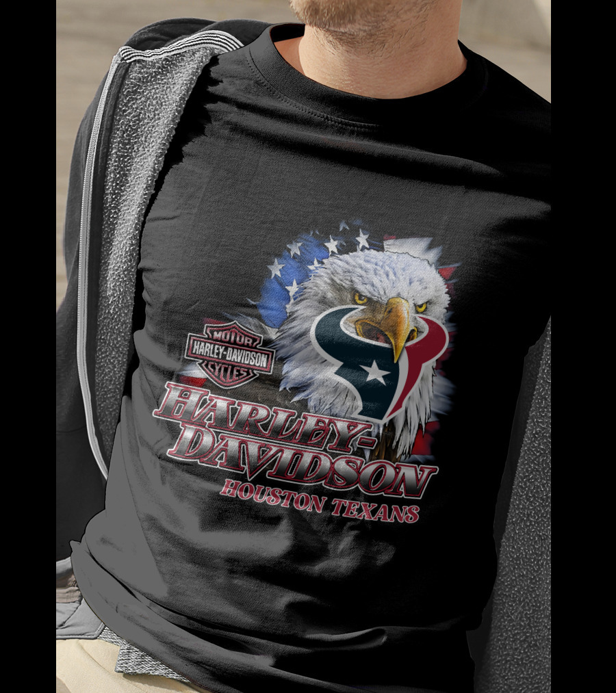 Houston Texans Harley Davidson Nfl Eagles T-Shirt