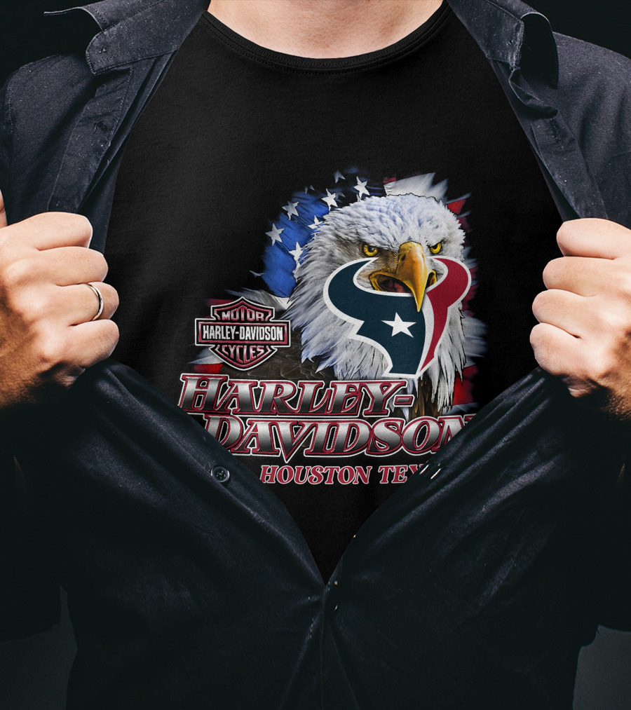 Houston Texans Harley Davidson Nfl Eagles T-Shirt