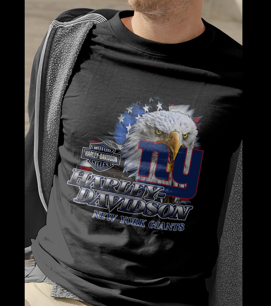 Harley Davidson New York Giants Nfl Eagles T-Shirt