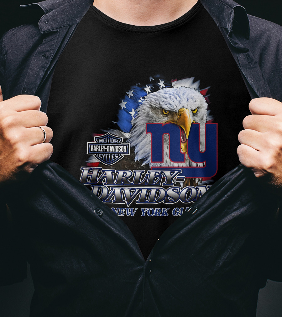 Harley Davidson New York Giants Nfl Eagles T-Shirt