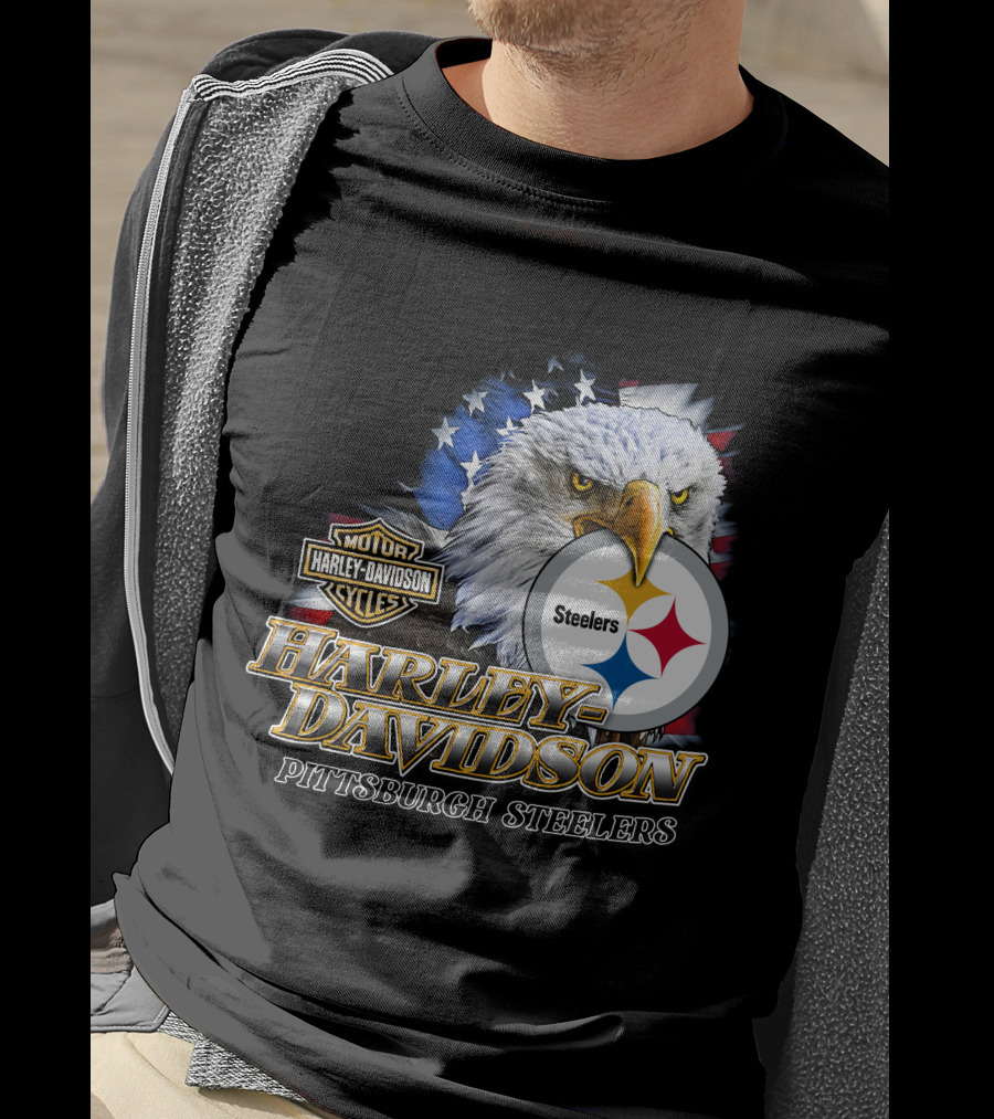 Harley Davidson Pittsburgh Steelers Nfl Eagles T-Shirt