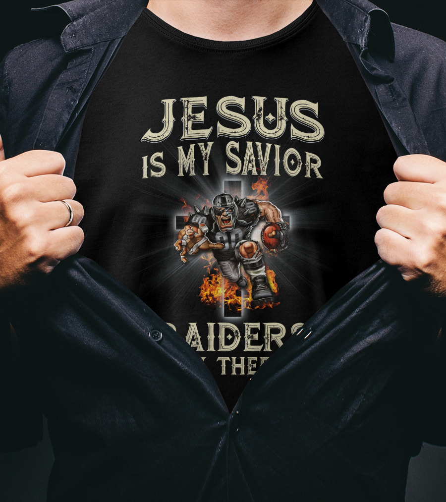 Jesus Is My Savior Raiders Is My Therapy T-Shirt