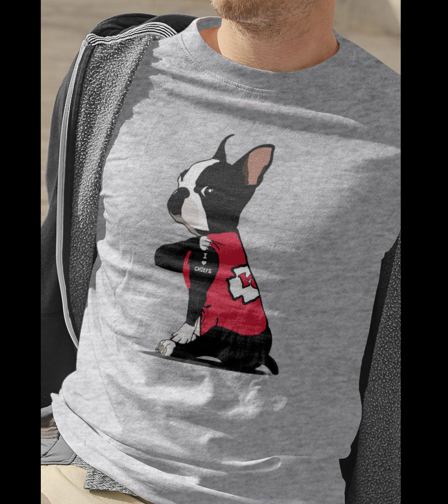 Kansas City Chiefs Bulldog I Love Chiefs T-Shirt