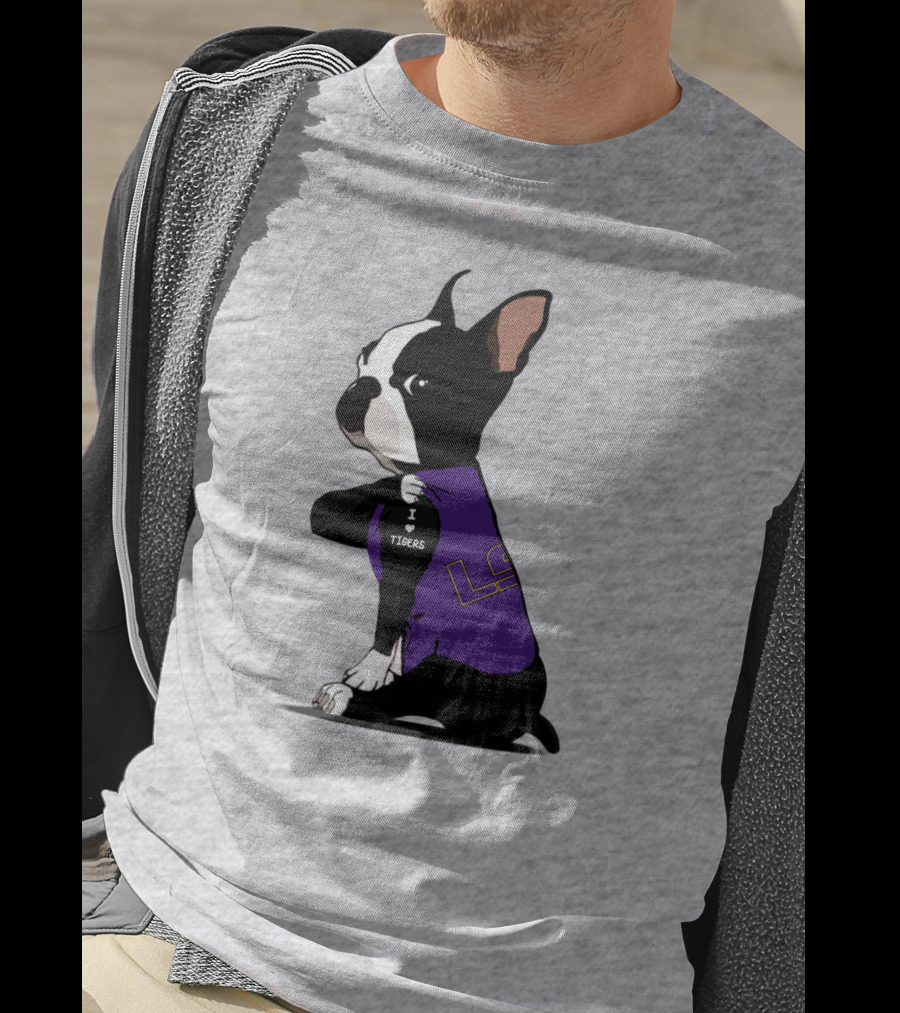 I Love LSU Tigers Bulldog T-Shirt