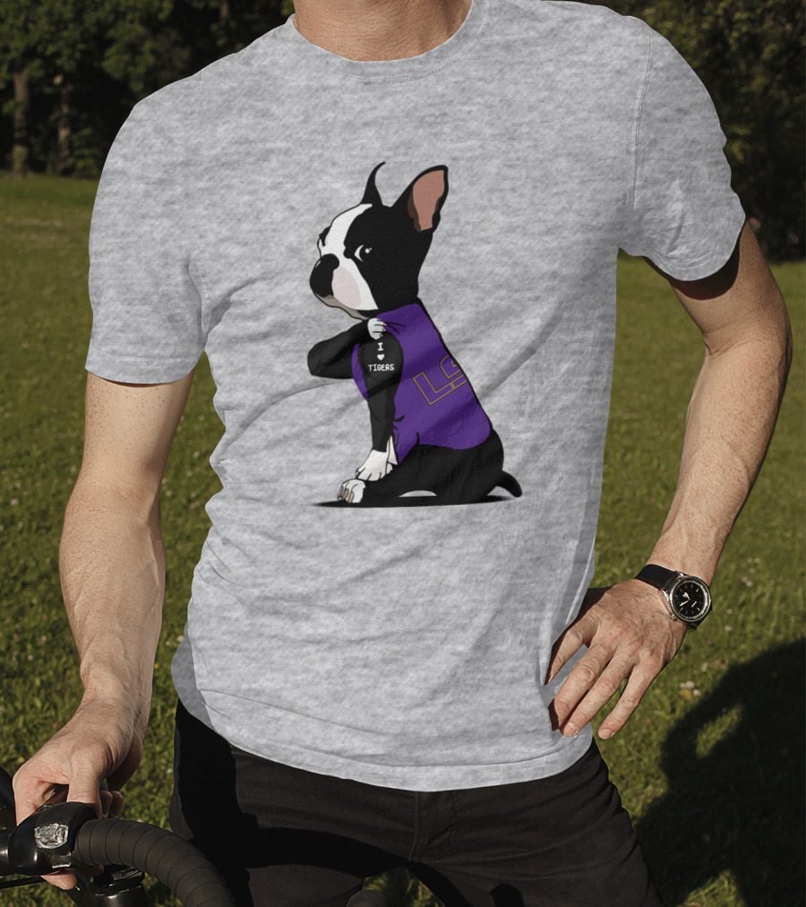 I Love LSU Tigers Bulldog T-Shirt