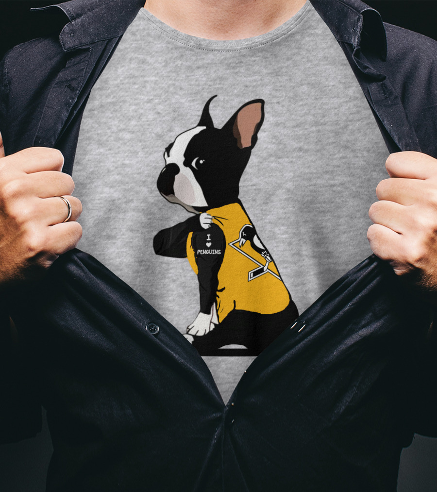 Pittsburgh Penguins Bulldog Hockey Fan Love T-Shirt