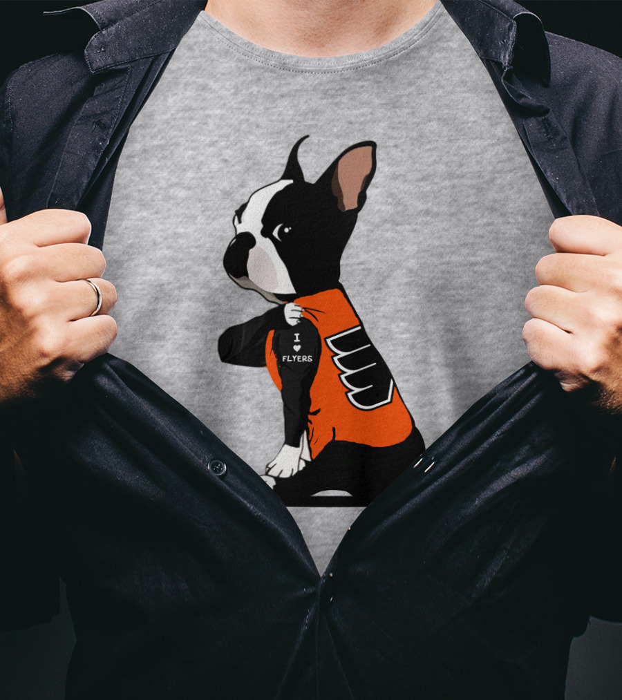 Philadelphia Flyers Bulldog I Love Flyers T-Shirt