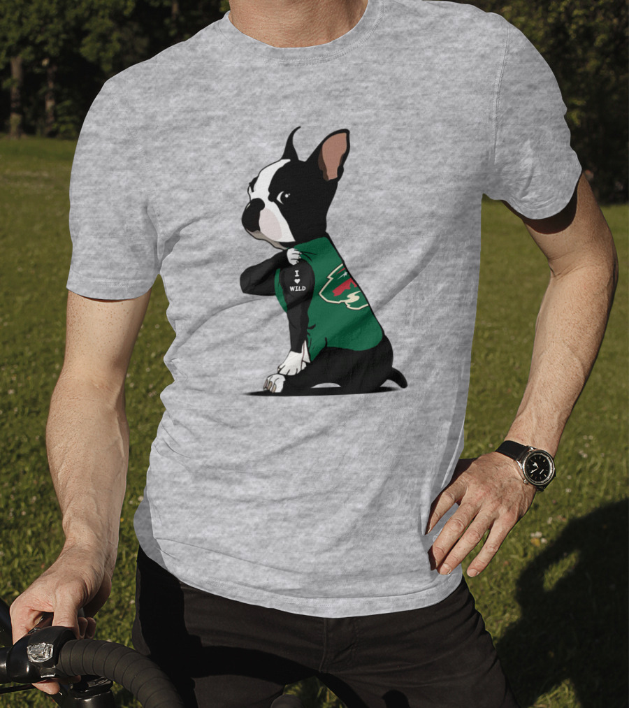 Minnesota Wild I Love Bulldog T-Shirt