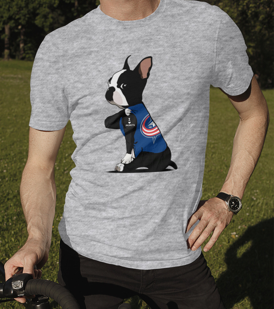 Columbus Blue Jackets Bulldog I Love Jackets T-Shirt