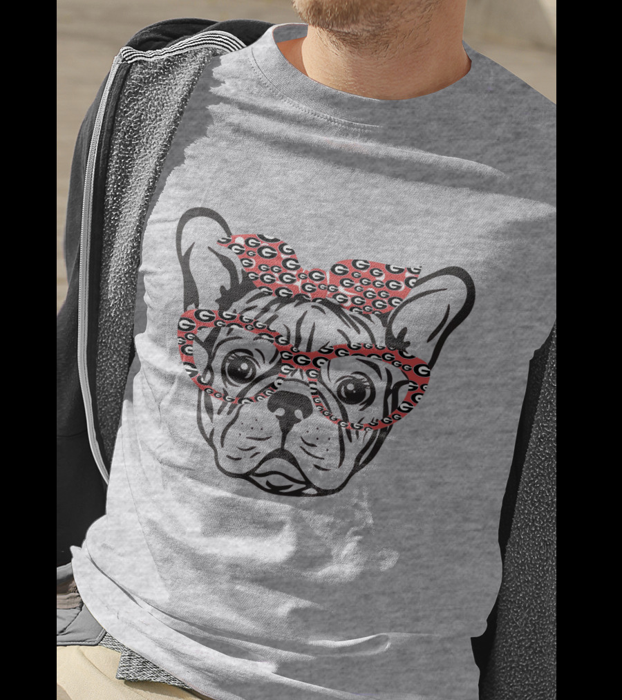 Bulldog Georgia Bulldogs G Pattern Glasses T-Shirt