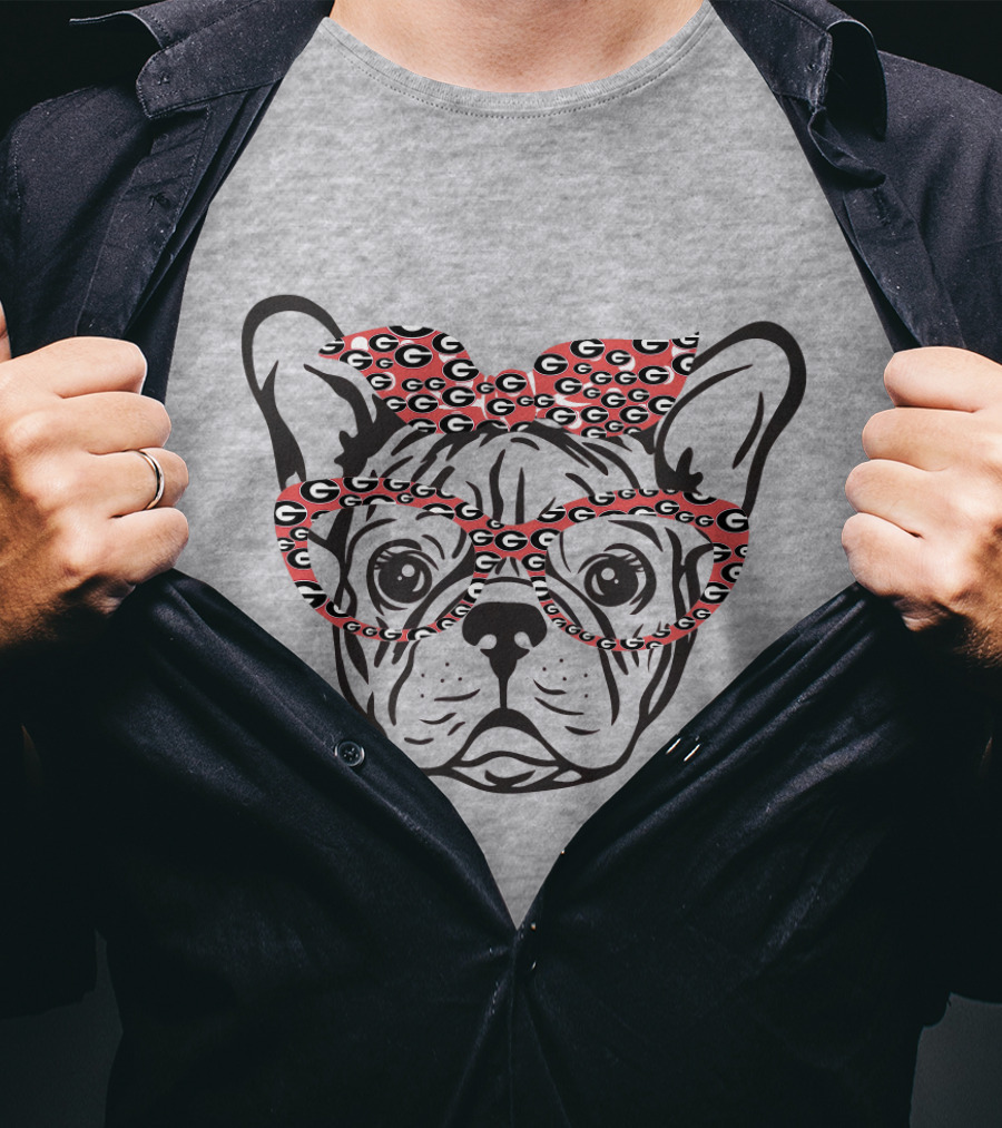 Bulldog Georgia Bulldogs G Pattern Glasses T-Shirt