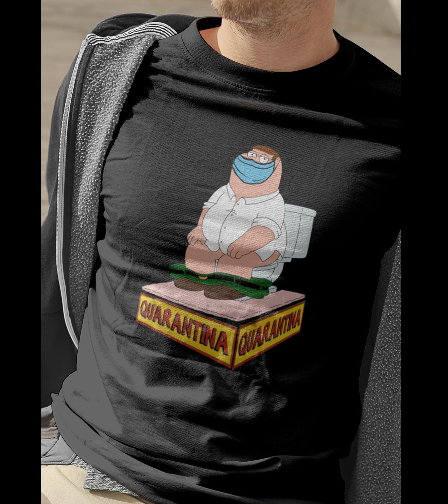 Peter Griffin Quarantina Mask Toilet T-Shirt