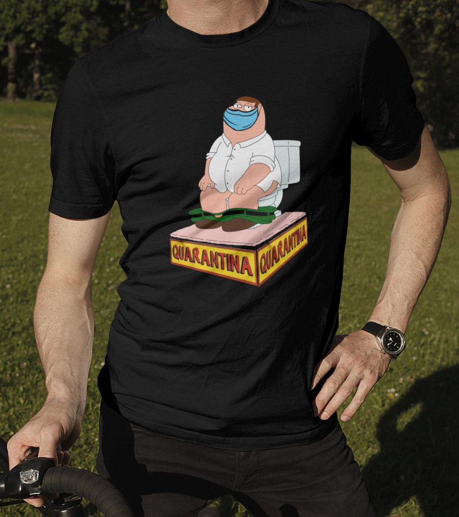 Peter Griffin Quarantina Mask Toilet T-Shirt