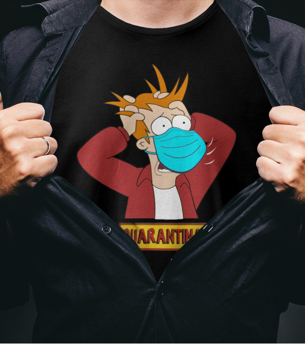 Futurama Quarantina Face Mask Panic T-Shirt