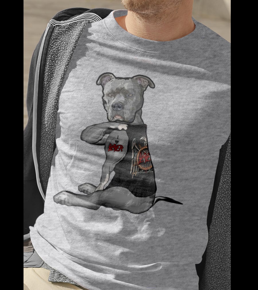 Slayer Dog Tattoo With Slayer Logo Vest T-Shirt