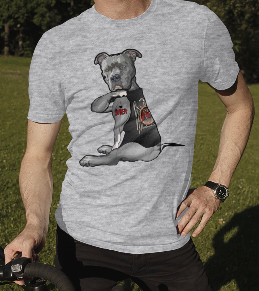 Slayer Dog Tattoo With Slayer Logo Vest T-Shirt