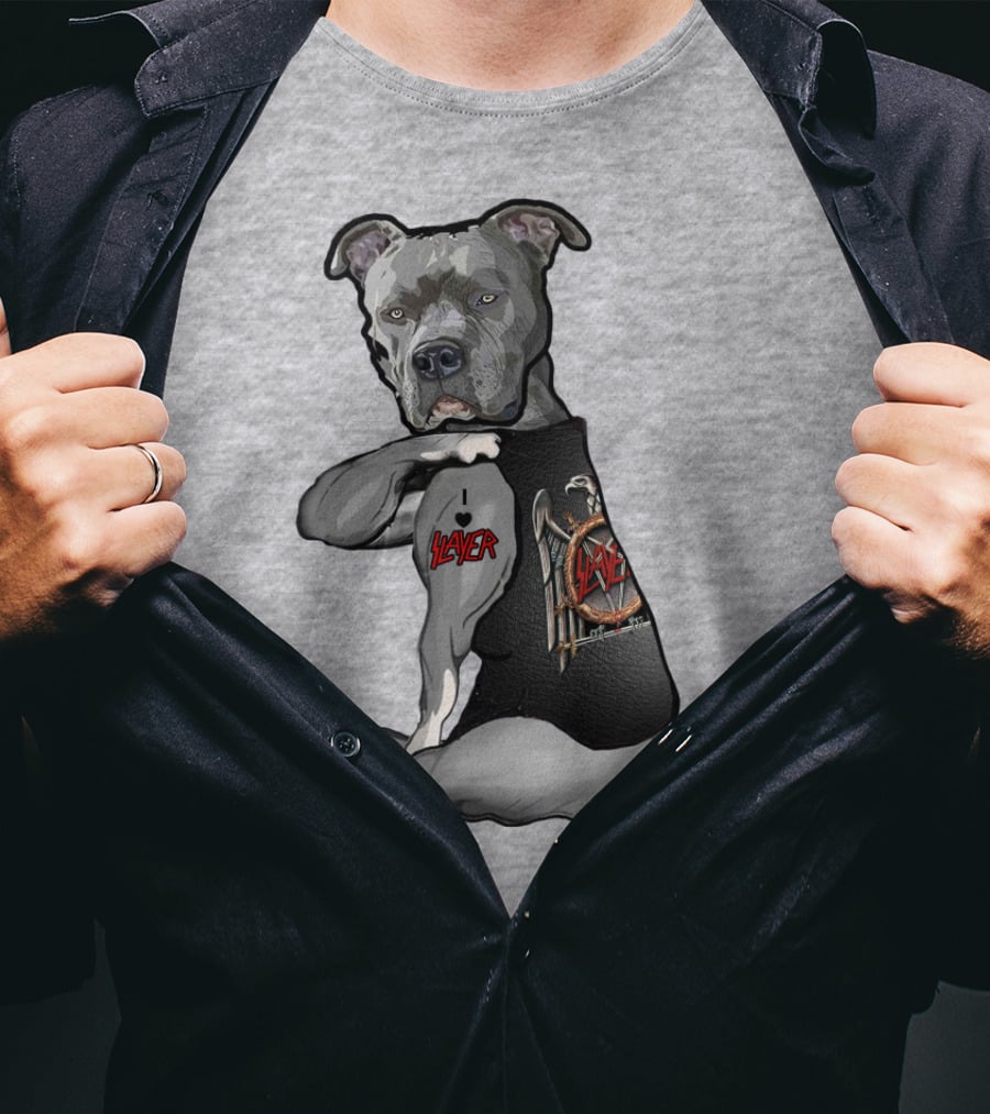 Slayer Dog Tattoo With Slayer Logo Vest T-Shirt