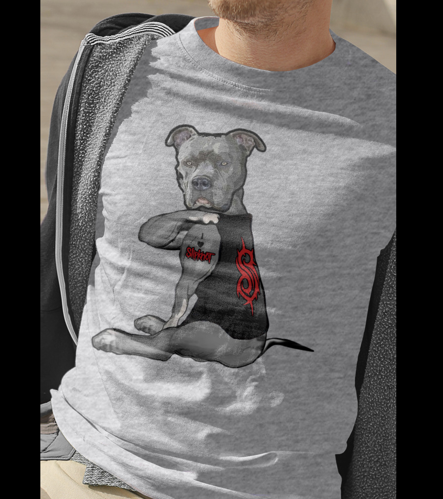 Slipknot Dog Ink Tattoo Icon With Band Logo And Vest T-Shirt