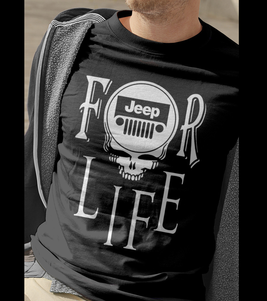 Jeep Grateful Dead Skull For Life T-Shirt