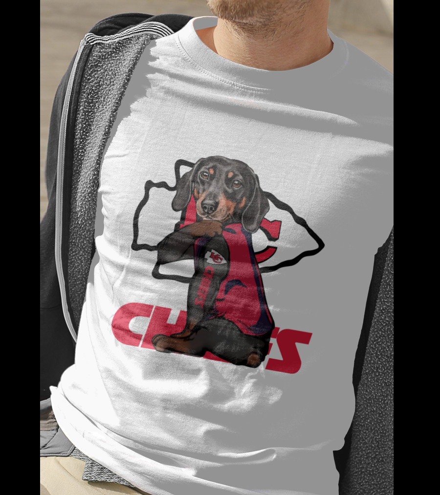 Chiefs Dachshunds Nfl Kansas City Fan Poised Mascot T-Shirt