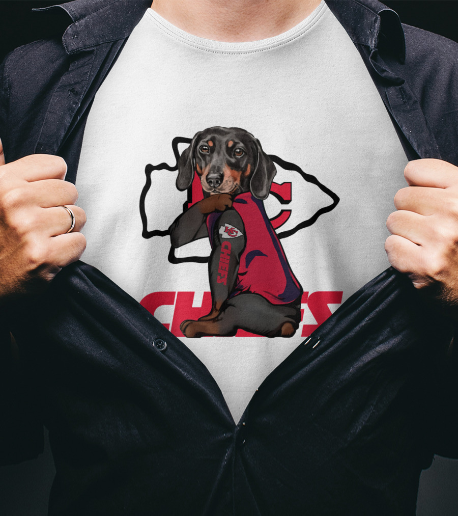 Chiefs Dachshunds Nfl Kansas City Fan Poised Mascot T-Shirt