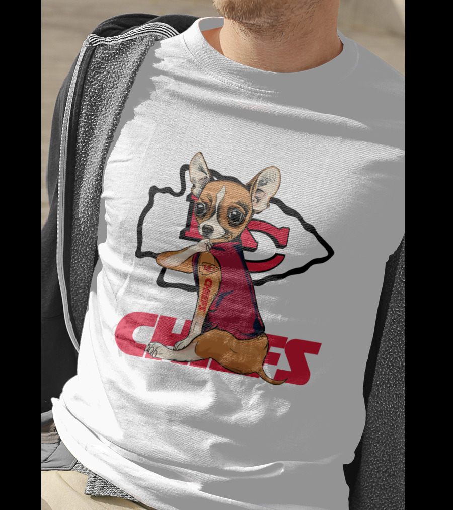 Chihuahua Chiefs Nfl Football Fan Team Spirit T-Shirt