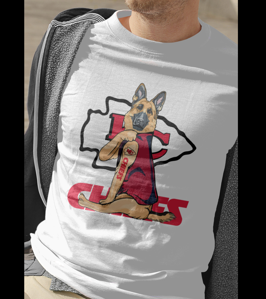 KC Chiefs German Shepherd Fan T-Shirt