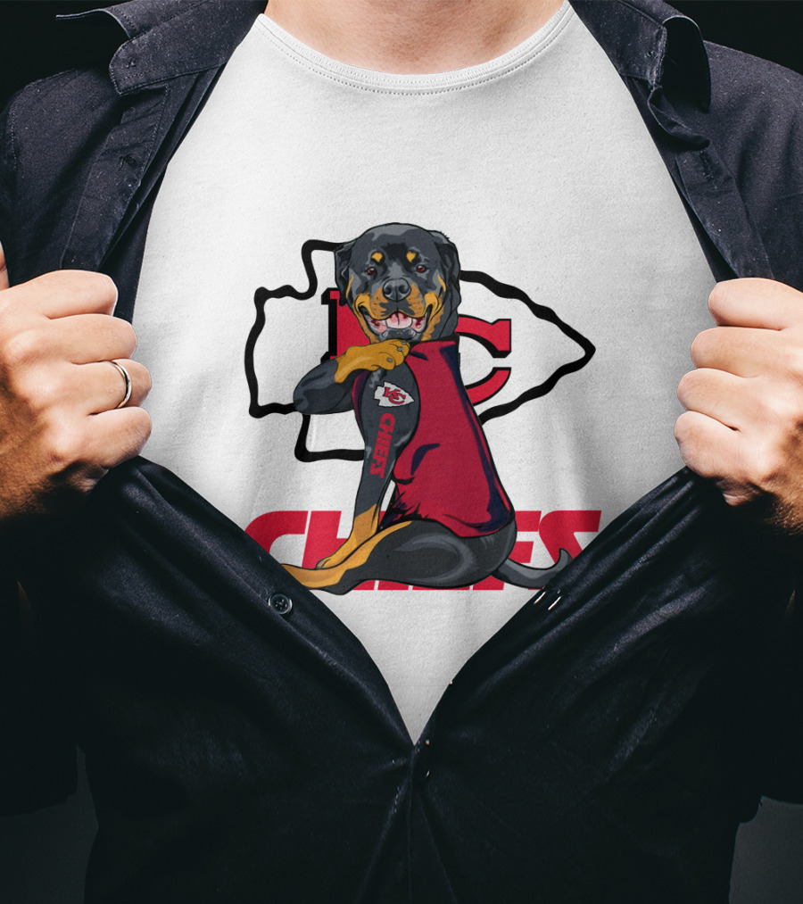 Rottweiler Chiefs NFL Kansas City Football T-Shirt