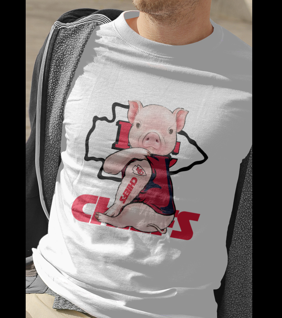 Kansas City Chiefs Pig Drawing T-Shirt
