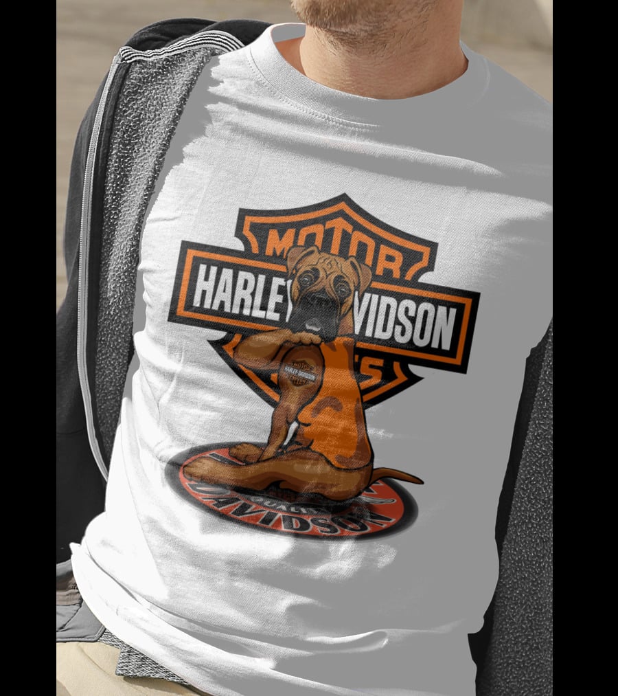 Harley Davidson Motor Cycles Boxer Dog T-Shirt