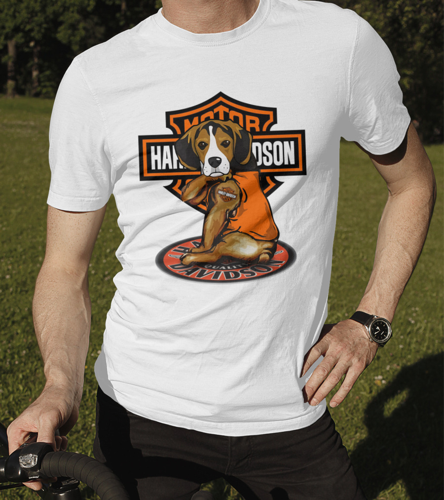 Harley Davidson Motor Beagle T-Shirt