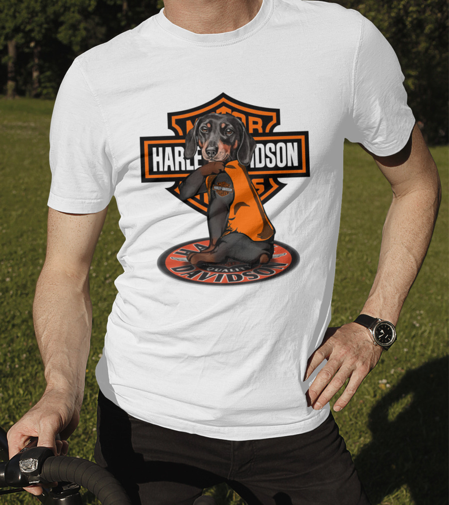 Harley Davidson Motorcycles Dachshund T-Shirt