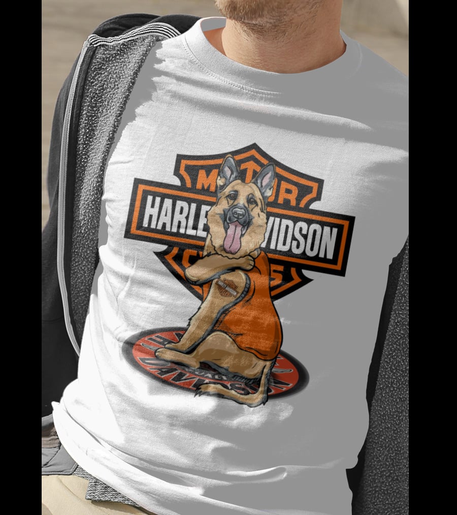 Harley Davidson Motor Cycles German Shepherd T-Shirt