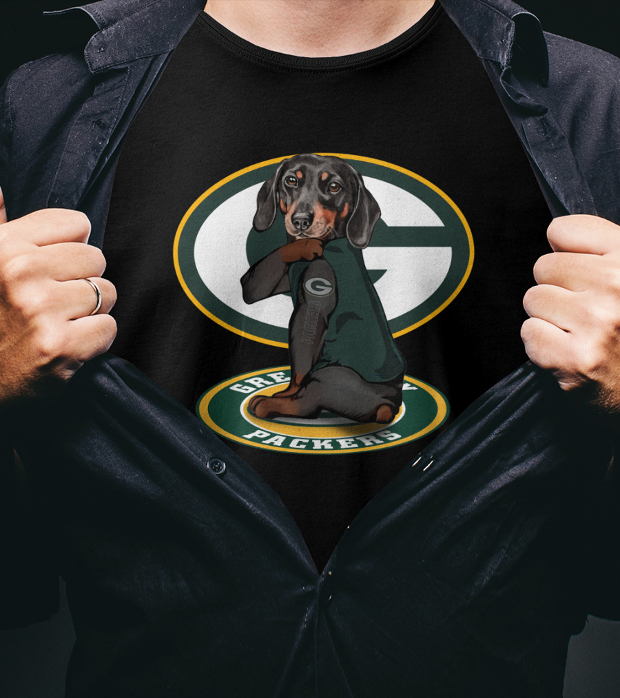 Green Bay Packers Dachshund Nfl Fan Gear T-Shirt