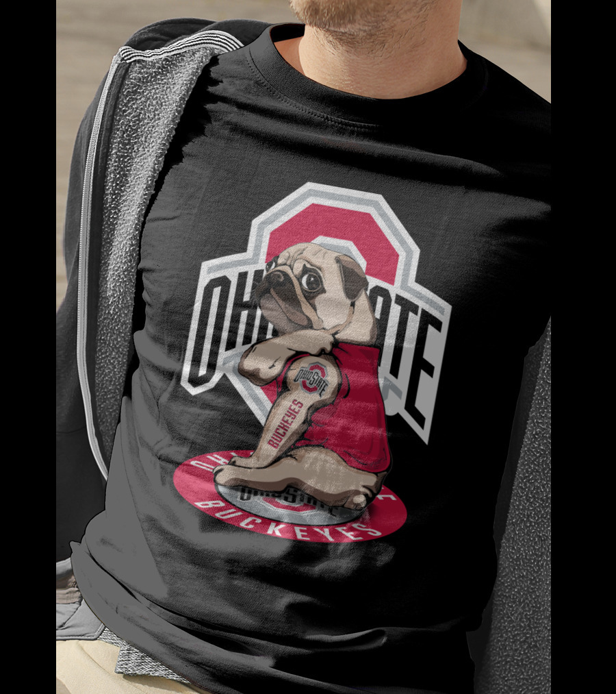 Ohio State Buckeyes Pug T-Shirt