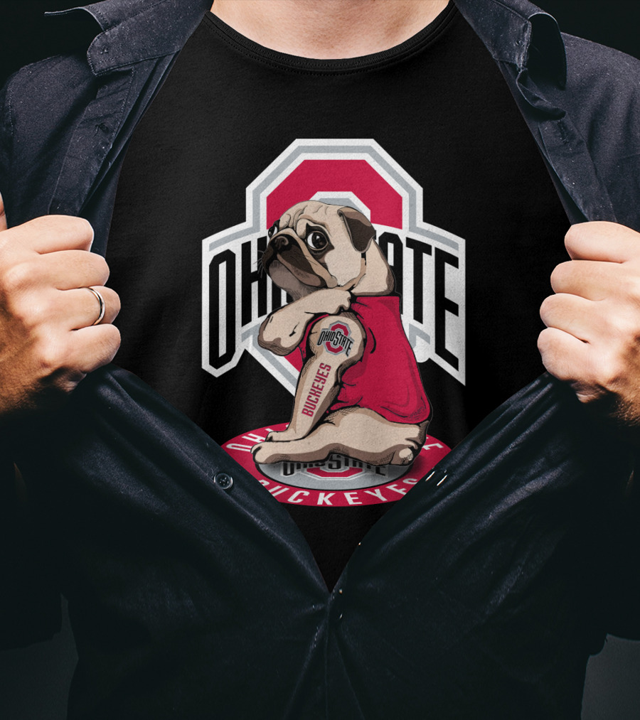Ohio State Buckeyes Pug T-Shirt