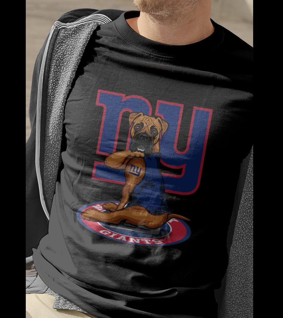 Ny Giants Boxer Dog T-Shirt