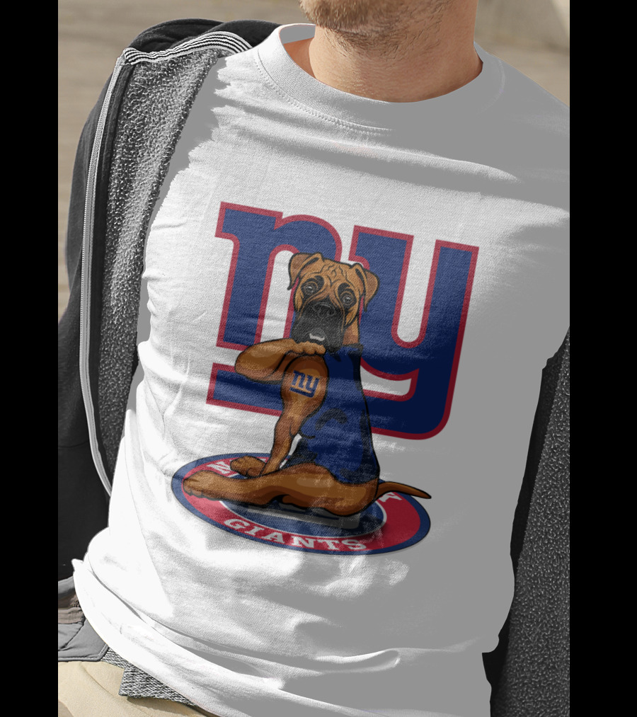 NY Giants Boxer Dog T-Shirt