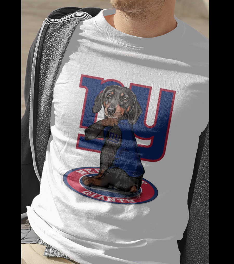 New York Giants Dachshunds NFL Team T-Shirt