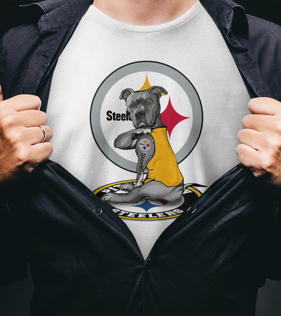 Steelers Pitbull Tattoo Steelers T-Shirt