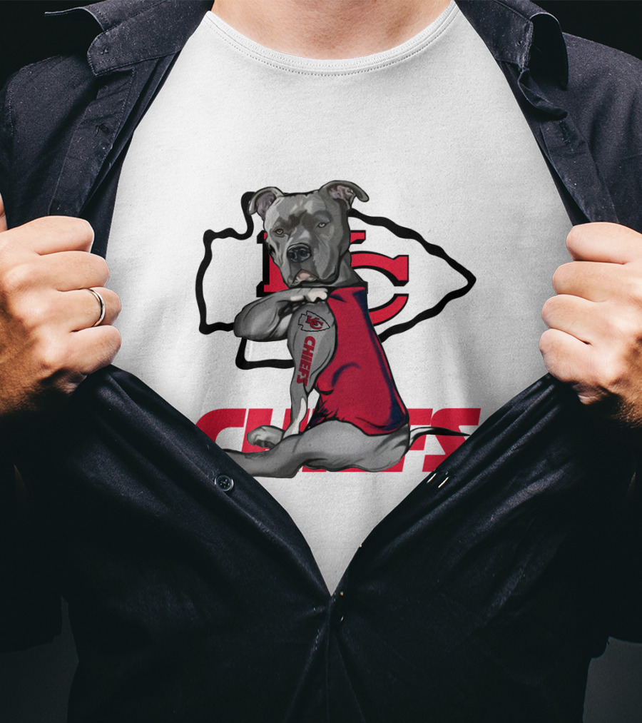Kc Chiefs Pitbull Tattoo Fan T-Shirt