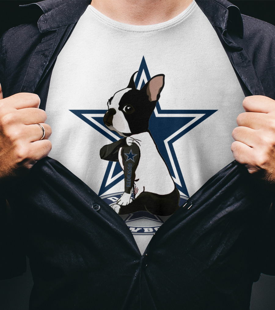 Boston Terrier Cowboys Star T-Shirt