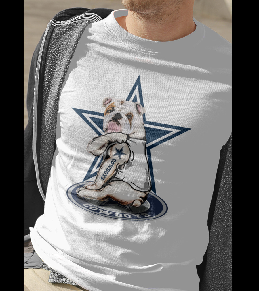 Cowboys Bulldog Star Football Team T-Shirt