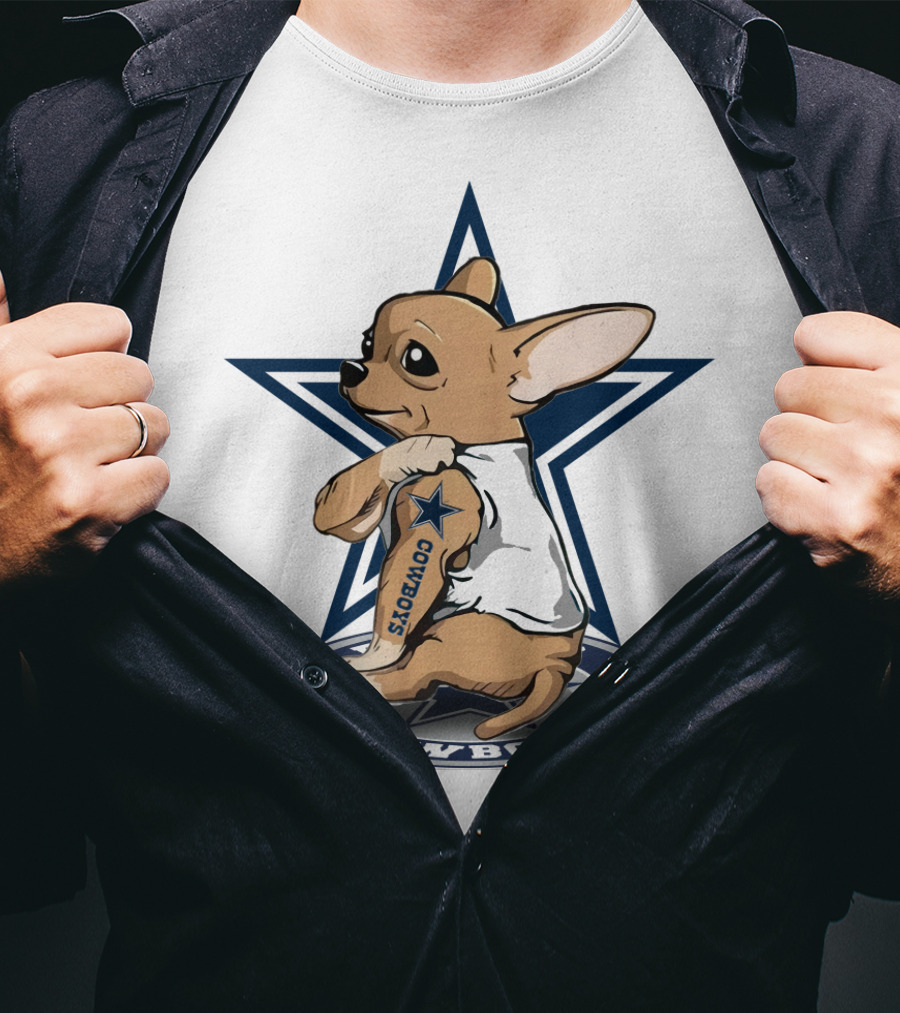 Cowboys Chihuahua Star Tattoo T-Shirt