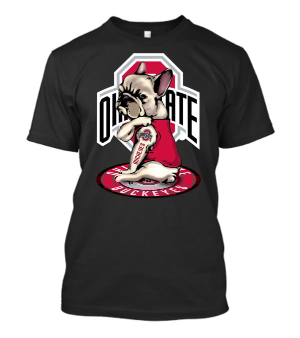 Ohio State Buckeyes French Bulldog T-Shirt
