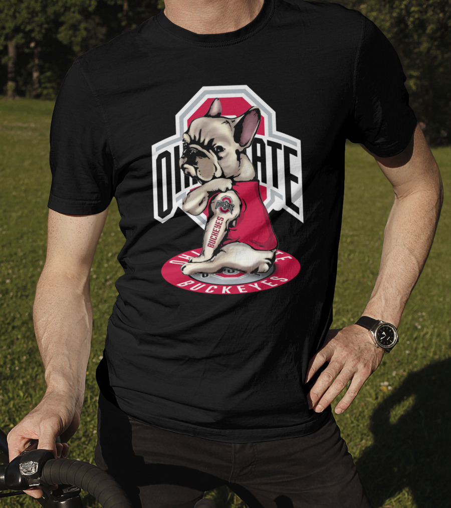 Ohio State Buckeyes French Bulldog T-Shirt