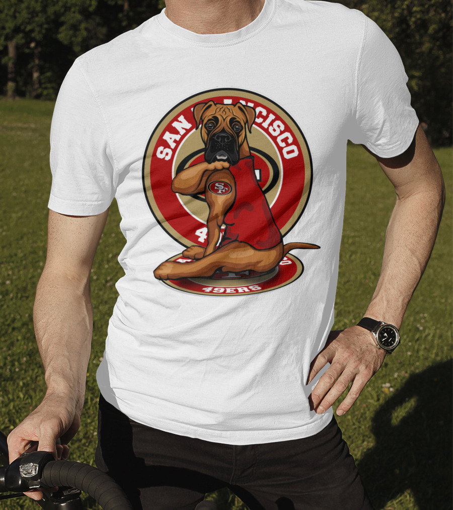San Francisco 49ers Boxer Dog Nfl Team T-Shirt